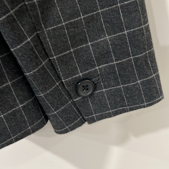 Banana Republic Factory Washable Windowpane Inverted Collar Blazer 8 - Picture 8 of 8